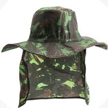 Chapéu Australiano Camuflado Pescador Pesca Sol Proteção Nuca Pescoço Chapéu Australiano Camuflado Pescador Pesca Sol Proteção Nuca Pescoço