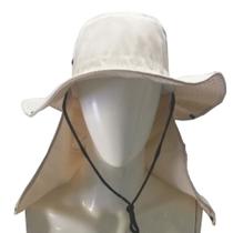 Chapéu Australiano com Proteção De Nuca - Areia Claro