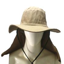 Chapéu Australiano com Proteção De Nuca - Camurça