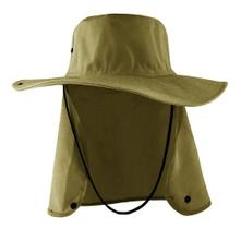 Chapéu Australiano Pescador Com Capuz Proteção Solar - Verde Escuro
