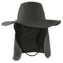 Chapeu Australiano Pescador Com Proteção de Pescoço Verde Militar - Summer Chapeu Australiano Pescador Com Proteção de Pescoço Verde Militar - Summer