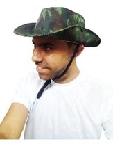 Chapéu australiano sem proteção - Verde Escuro Camuflado