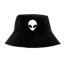 Chapeu balde bucket hat alien preto extraterrestre - CustomersShop
