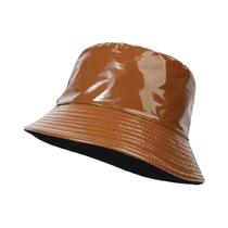 Chapéu Balde de Couro Feminino Dobrável - À Prova D'Água - Ideal para Caminhadas e Pesca