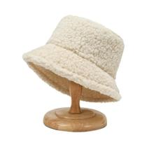 Chapéu Balde de Lã de Cordeiro para Inverno - Quente, Macio, Unissex Chapéu Balde de Lã de Cordeiro para Inverno - Quente, Macio, Unissex