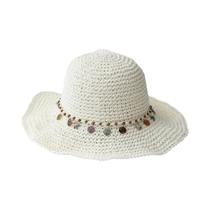 Chapéu Balde de Palha Dobrável Multicolorido para Meninas - Chapéu de Sol Artesanal para Viagens Chapéu Balde de Palha Dobrável Multicolorido para Meninas - Chapéu de Sol Artesanal para Viagens