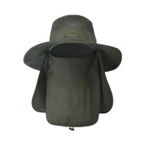 Chapéu Balde Respirável para Pesca - Secagem Rápida, Proteção Solar e Máscara para Verão