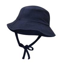 Chapéu Bebê C/ Proteção UV 50+ Azul Marinho Estonado Luc.Boo