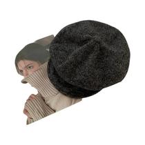 Chapéu Beret Retro Feminino Com Bordado Em Malha, Capuz À Prova De Vento Para Festas De Fim De Ano E Chapéu Beret Retro Feminino Com Bordado Em Malha, Capuz À Prova De Vento Para Festas De Fim De Ano E