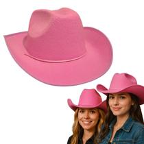 Chapéu Boiadeira Adulto Country Rosa Cordão Vaqueira