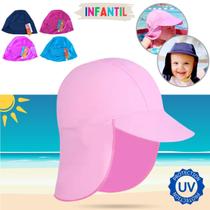 Chapéu Boné Bebê Infantil Proteção Solar UV 50+ Praia Piscina Menina Menino Pescoço Nuca Criança Chapéu Boné Bebê Infantil Proteção Solar UV 50+ Praia Piscina Menina Menino Pescoço Nuca Criança