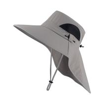 Chapéu Boné Pescador Australiano Respirável Ajustável UPF50+ Pesca Trilha Camping