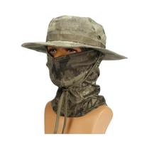 Chapéu Boonie Camuflado Masculino Com Aba Larga E Dobrável, Protetor Solar Para Pesca E Atividades
