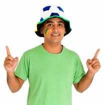 Chapéu Brasil Copa do Mundo Formato Bola Verde e Amarelo Chapéu Brasil Copa do Mundo Formato Bola Verde e Amarelo