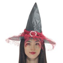 Chapéu Bruxa Darlene Vermelho Original Abrakadabra Fantasias