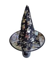 Chapéu Bruxa Estampado Caveira Halloween Fantasia Festa Chapéu Bruxa Estampado Caveira Halloween Fantasia Festa
