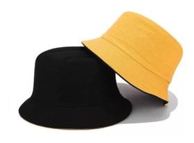 Chapéu Bucket Balde Dupla Face Liso Moda Street 2 Cores