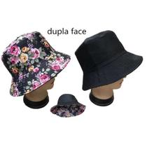 Chapéu Bucket de Algodão Dupla Face Balde 2em1 Floral Chapéu Bucket de Algodão Dupla Face Balde 2em1 Floral