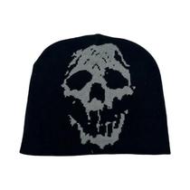 Chapéu Bucket De Lã Com Estampa De Caveira Em Cores, Quente E Confortável Para Outono E Inverno,