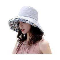 Chapéu Bucket Feminino De Aba Larga Dupla Face Estilo Pescador Com Proteção Solar Para Todas as - BILYCLUB