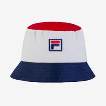 Chapéu Bucket Fila Classic Branco Azul Vermelho