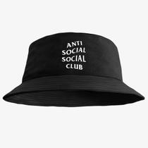 Chapéu Bucket Hat Estampado Anti Social - MP Moda Masculina
