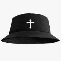 Chapéu Bucket Hat Estampado Cruz