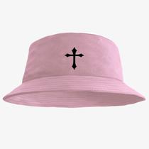 Chapéu Bucket Hat Estampado Cruz