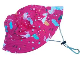 Chapéu Bucket Hat Estampado Praia Infantil Menina Cordinha Chapéu Bucket Hat Estampado Praia Infantil Menina Cordinha