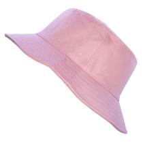 Chapéu Bucket Hat Feminino Rosa Claro Liso Confortável, Boné