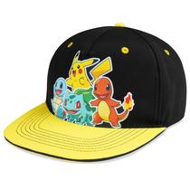Chapéu Bucket Hat Pokémon Pikachu Kids unissex preto/amarelo