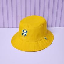 Chapeu Bucket Hat Unissex BRASIL Copa Do Mundo Casual COR:AMARELO/GRAFITADOTamanho:Único