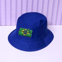 Chapeu Bucket Hat Unissex BRASIL Copa Do Mundo Casual COR:AMARELO/GRAFITADOTamanho:Único