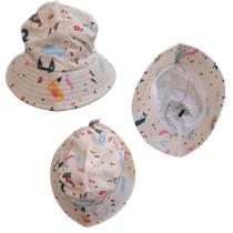 Chapéu bucket infantil estampado liso praia e piscina Chapéu bucket infantil estampado liso praia e piscina