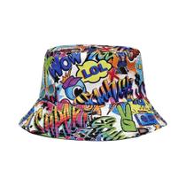 Chapéu Bucket Unissex Com Estampa Graffiti Para Primavera E Verão, Moda, Letras, Protetor Solar Para