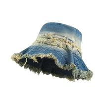 Chapéu Bucket Unissex Vintage Em Jeans Com Patchwork, Respirável, Para Praia, Pesca E Atividades Ao Chapéu Bucket Unissex Vintage Em Jeans Com Patchwork, Respirável, Para Praia, Pesca E Atividades Ao