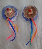 Chapéu Caipira Fivela De Cabelo - Festa Junina - Par