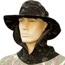 Chapéu Camuflado Com Saia Removível Proteção Uv Ripstop