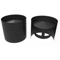 Chapéu Canhão em Aço 200mm de Diâmetro Preto - Arte Inox