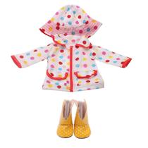 Chapéu Capa de chuva roupas terno para boneca americana de 18 polegadas acessório brinquedo de menina Chapéu Capa de chuva roupas terno para boneca americana de 18 polegadas acessório brinquedo de menina