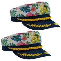 Chapéu Captain Hat IFJJ Chapéu Admiral ajustável para homens e mulheres rosa