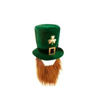 Chapéu Cartola Saint Patricks Day em Veludo c/ Barba Irish Leprechaun