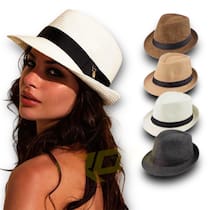 Chapéu Casual Praia Palha Masculino Feminino ABA CURTA PANAMÁ 334 Chapéu Casual Praia Palha Masculino Feminino ABA CURTA PANAMÁ 334