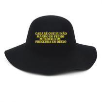 Chapéu Cata Ovo De Feltro Natanzinho Frase:Cabaré que eu não mandoCor:Preto Chapéu Cata Ovo De Feltro Natanzinho Frase:Cabaré que eu não mandoCor:Preto