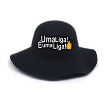 Chapéu Cata Ovo De Feltro Natanzinho Frase:Uma Liga! É uma LigaCor:Preto