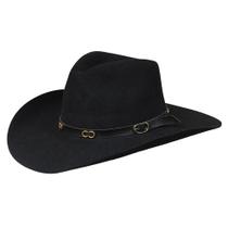 Chapéu Cavalgada Preto de Feltro Texas Diamond 34226 Chapéu Cavalgada Preto de Feltro Texas Diamond 34226