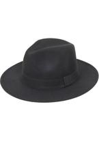 Chapéu Chapelaria Vintage Fedora - Aba Média - The Wide Fedora Preto