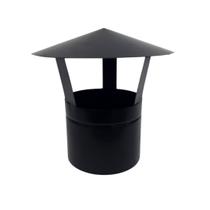 Chapéu Chinês 6 Polegadas Preto, Chaminé Forno Fogão Lar