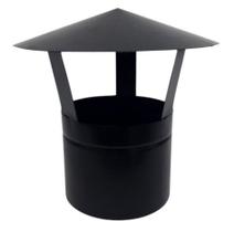 Chapéu Chinês 9 Polegadas Chaminé Churrasqueira - Preto