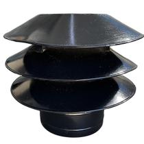 Chapéu Chinês Aletado Preto Brilhante 30cm Chapéu Chinês Aletado Preto Brilhante 30cm